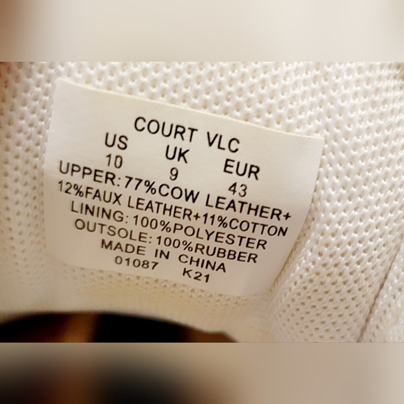 Polo Ralph Lauren Court VLC Shoes Sneakers White Blue Red Leather Men's Size 10 - Picture 11 of 12